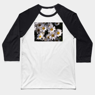 Large White Daisies Baseball T-Shirt